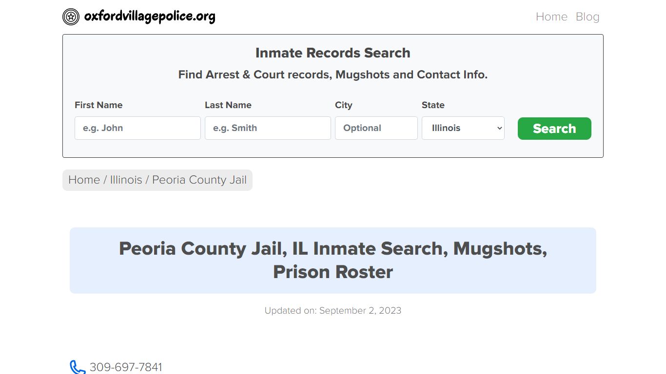 Peoria County Jail, IL Inmate Search, Mugshots, Prison Roster